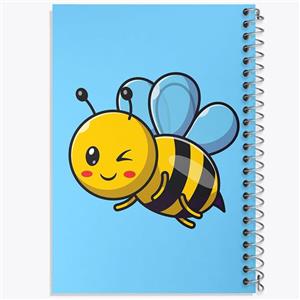 دفتر شطرنجی 50 برگ خندالو طرح حیوانات بامزه زنبور کد 25409