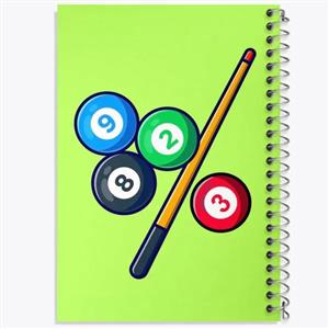 دفتر شطرنجی 50 برگ خندالو طرح بیلیارد Billiard کد 28109