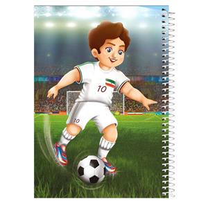 دفتر مشق 80 برگ انتشارات فاطن طرح فوتبال و فرمول محیط مساحت کد 380 