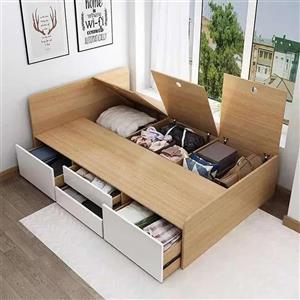 تخت خواب تک نفره مدل باکس دار شاهد سایز 90×200 سانتی متر