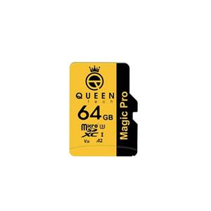 کارت حافظه Micro SD XC کوئین تک مدل A2-V30-633X کلاس 10 استاندارد UHS-l U3 سرعت 95MBps ظرفیت 64 گیگابایت به همراه آداپتور SD