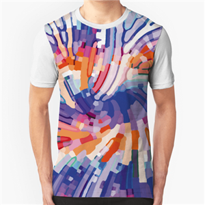 تی شرت گرافیکی هفت رنگ اکتیو 