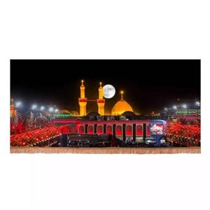 پرچم خدمتگزاران مدل کتیبه محرم طرح حرم امام حسین علیه السلام و بین الحرمین کد 40002942