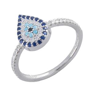 انگشتر نقره زنانه مدل چشم نظر AMT-R167 -