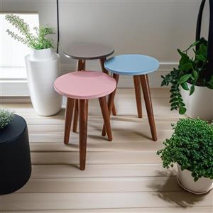 میز عسلی مدل لاین 323 کد 12 مجموعه 3 عددی