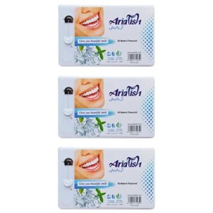 نخ دندان آریاتیش مدل کارتی مسافرتی بسته سه عددی