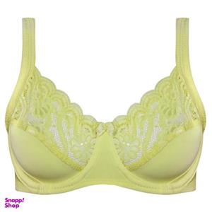 سوتین زنانه اما مدل فنردار دانتل کد 4921-3100 رنگ لیمویی