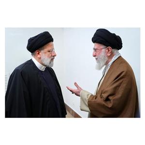 تابلو شاسی مدل T8178 طرح خادم الرضا شهید خدمت سید ابراهیم رئیسی و حضرت آیت الله خامنه ای 