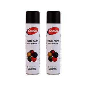 اسپری رنگ قهوه ای سوخته کاسپین مدل cas2 حجم 300 میلی لیتر مجموعه 2 عددی