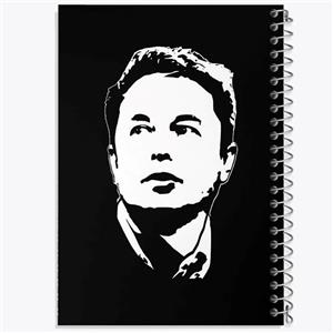 دفتر بولت ژورنال 50 برگ خندالو طرح ایلان ماسک Elon Musk کد 10924