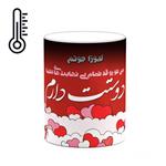 ماگ حرارتی کاکتی طرح اسم لیوزا مدل عاشقانه کد mgn83098