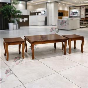 میز عسلی مدل سم آهویی کد A3 مجموعه 3 عددی