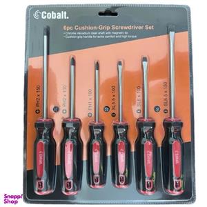 پیچ گوشتی کبالت مدل Cushion-Grip مجموعه 6 عددی