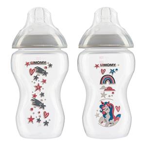 شیشه شیر یومامی مدل Anti Colic گنجایش 330 میلی لیتر - بسته 2 عددی