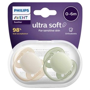پستانک ارتودنسی فیلیپس مدل Ultra Soft - بسته 2 عددی