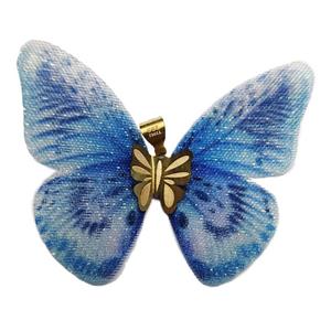 آویز گردنبند طلا 18 عیار زنانه وی وی گلد گالری مدل پروانه ای کد S2253 -