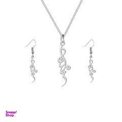 نیم ست نقره ترمه 1 طرح ملینا کد L545