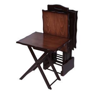 میز عسلی مدل تاشو چمدانی کد m01 بسته 4 عددی