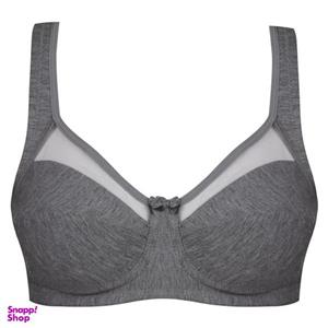 سوتین زنانه اما مدل بدون فنر کد 4928-4100 رنگ خاکستری تیره