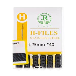فایل دستی دندانپزشکی جی دبلیو آر مدل H سایز 40 بسته 6 عددی