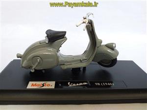 ماکت موتورسیکلت وسپا (VESPA 98 1946 BY MAISTO) (1/18) (طوسی)