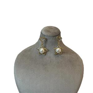 گوشواره طلایی داخل مروارید کد HA-077 