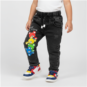 شلوار جین بچگانه مدل تدی کمر کش کد 10077