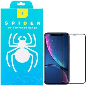 محافظ صفحه نمایش اسپایدر مدل Super Hard 5D مناسب برای گوشی موبایل اپل Iphone XR Spider Full Glue Glass Screen Protector For Apple 