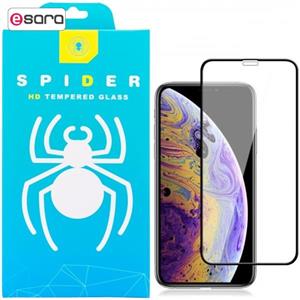 محافظ صفحه نمایش اسپایدر مدل Super Hard 5D مناسب برای گوشی موبایل اپل Iphone X/XS Spider Super Hard 5D Full Glue Glass Screen Protector For Apple Iphone X/XS