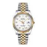 ساعت رولکس صفحه سفید نگین دار Rolex Datejust کد 15036