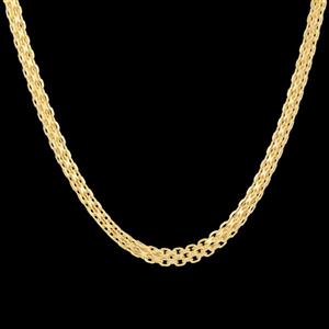 زنجیر طلا 18 عیار زنانه طلای مستجابی مدل بیزمارک چهارگوش T6 کد 60 