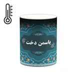 ماگ حرارتی کاکتی طرح اسم یاسمن دخت کد mgn95178