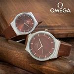 ست ساعت مردانه و زنانه Omega مدل W1397(قهوه ای)