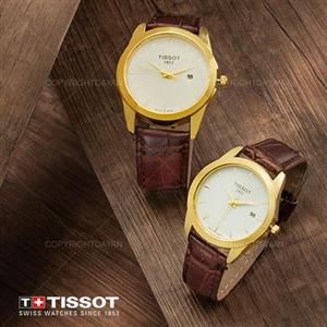 ست ساعت مردانه و زنانه Tissot مدل W6325 (قهوه ای) 