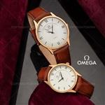 ست ساعت مردانه و زنانه Omega مدل W8970 (قهوه ای)