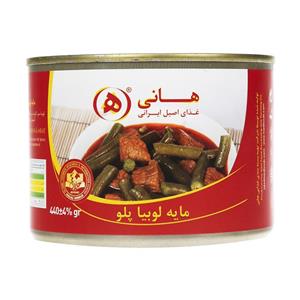 مایه لوبیا پلو با گوشت هانی مقدار 440 گرم Hani Sauce Rice And Beans With Meat 440gr