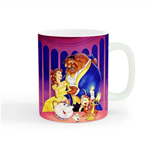 ماگ سرامیکی مدل دیو و دلبر beauty and the beast کد wall-5350