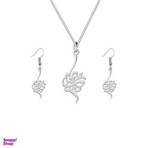 نیم ست نقره ترمه 1 طرح سمانه کد L581