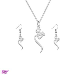 نیم ست نقره ترمه 1 طرح زهره کد L596