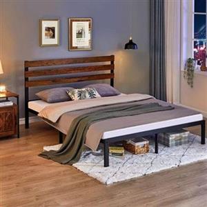 تخت خواب یک و دو نفره چوب و فلز طرح سایا