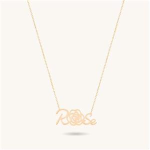 گردنبند طلا زنانه اسم رز کد d055 