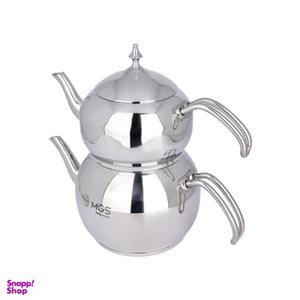 ست کتری و قوری ام جی اس مدل استیل کد 41020