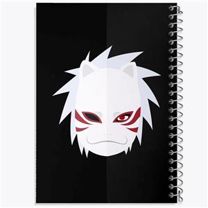 دفتر شطرنجی 50 برگ خندالو طرح ماسک کاکاشی انیمه ناروتو Naruto کد 11235