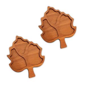 سینی سرو مدل برگ فروردین کد A2 بسته 2 عددی