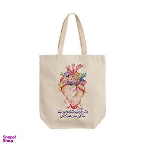 ساک خرید ترمه طراحان ایده مدل بهار قلب کد trm209 - L