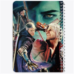دفتر لیست خرید 50 برگ خندالو طرح بازی دویل می کرای Devil May Cry کد 30207