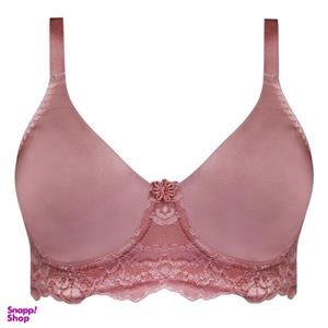 سوتین زنانه پانیذ مدل ساتن فنردار کد 22206 رنگ کالباسی