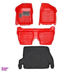 کفپوش پنج بعدی خودرو پانیذ مدل EVA مناسب برای پراید 141 به همراه کفپوش صندوق