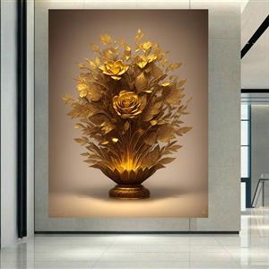 تابلو شاسی مخمل طرح تندیس گل کد AR31224
