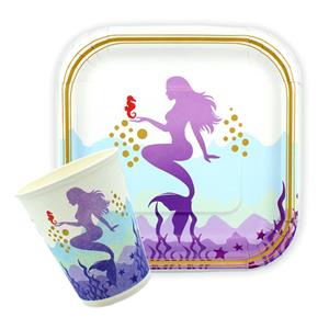 پیش دستی و لیوان تم پری دریایی